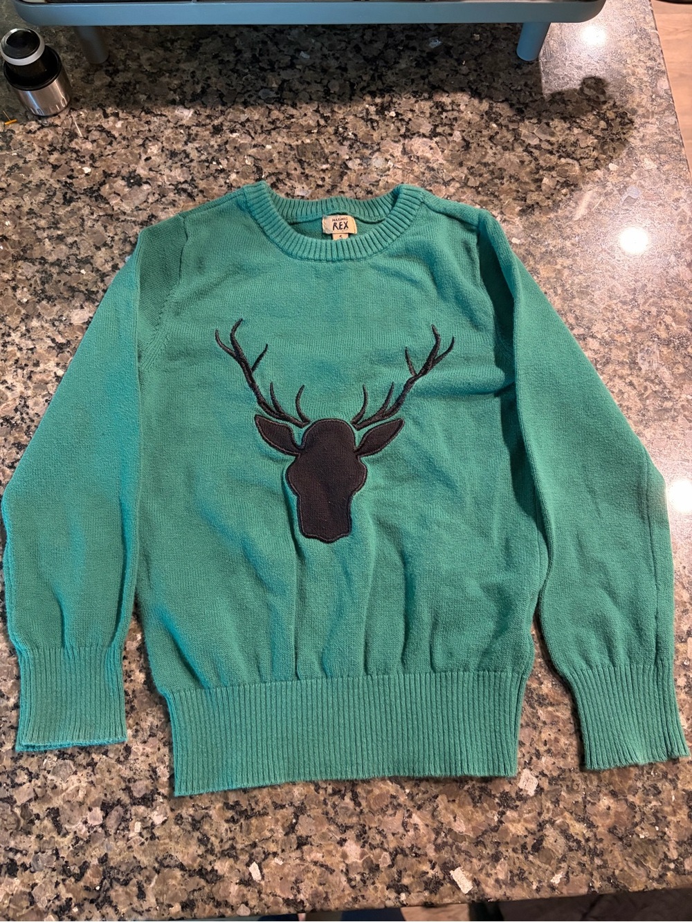 Kids Crewneck Sweater with Deer embroidery